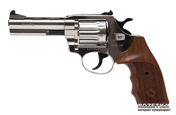 Револьвер Alfa мод 441 4" (никель, дерево) 144919/2 (14310049) - изображение 1