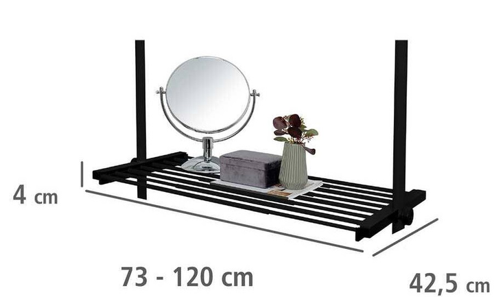 Półka do garderoby Wenko Herkules Czarna (4008838352144) - obraz 6