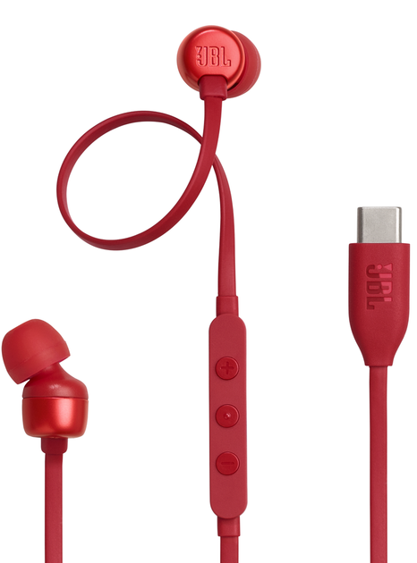 Наушники проводные юсб-с JBL T310C USB-C (JBLT310CRED) красные - изображение 2