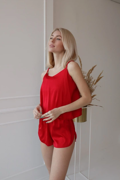 Пижама женская шорты и майка Wendy L-XL красный - изображение 8