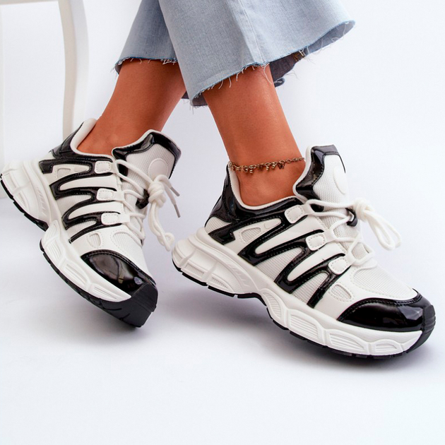 Sneakersy damskie Ahmani 37 Beżowy/Czarny (5905677191295) - obraz 4