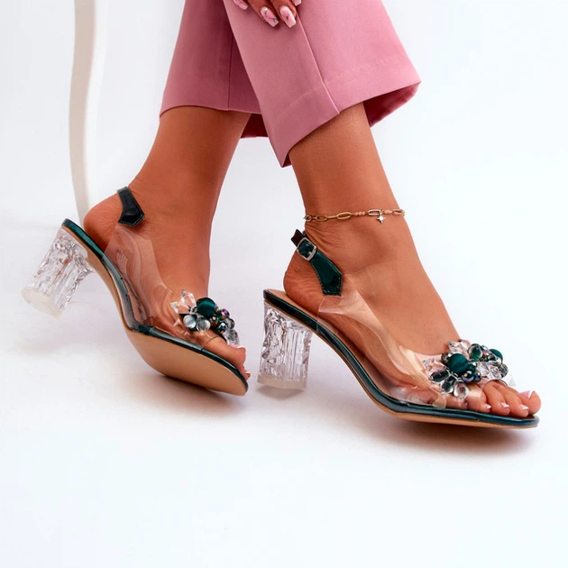 Жіночі босоніжки S.Barski D&A MR38-D1 38 Зелені (5905677197440) - зображення 3