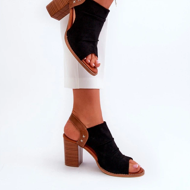 Жіночі босоніжки Rosca 38 Чорні (5905677182804) - зображення 7