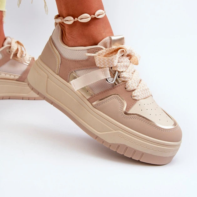 Жіночі снікери Moun 38 Бежеві (5905677180466) - зображення 6