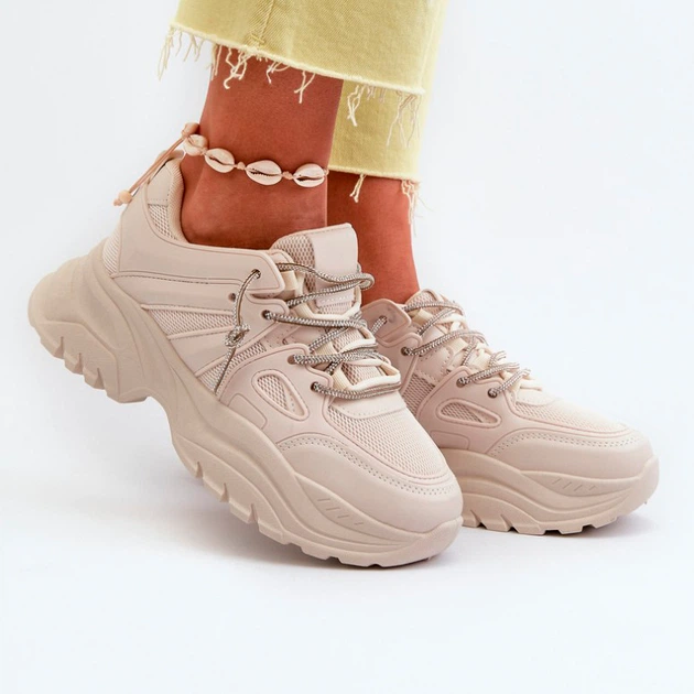 Жіночі снікери Relissa 39 Бежеві (5905677180299) - зображення 4