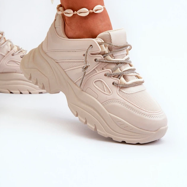 Жіночі снікери Relissa 39 Бежеві (5905677180299) - зображення 5