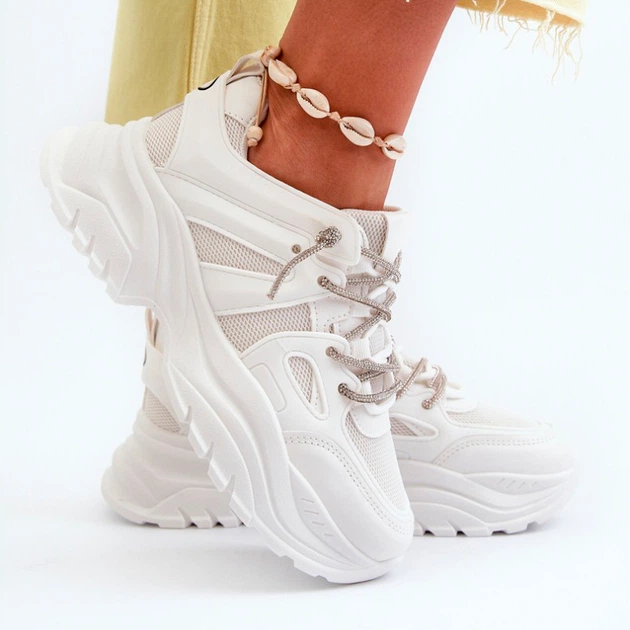 Sneakersy damskie Relissa 39 Białe (5905677180350) - obraz 7