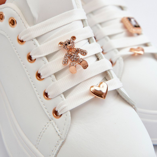 Sneakersy damskie na wysokiej platformie Cavisa 41 Białe (5905677180251) - obraz 7