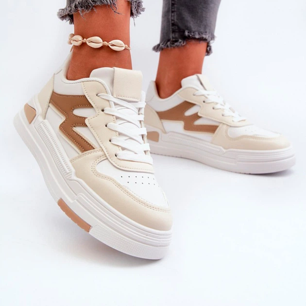 Жіночі снікери Lynnette 39 Бежеві (5905677180053) - зображення 4