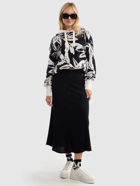 Спідниця міді осіння жіноча Big Star Zizalia 906 L-XL Чорна (5900714768089) - зображення 3