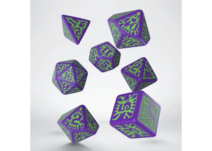 Набор кубиков Pathfinder Goblin Purple & green Dice Set (7 шт.) (SPAT18) - Фото 2 Набор кубиков Pathfinder Goblin Purple & green Dice Set (7 шт.) (SPAT18) - изображение 2