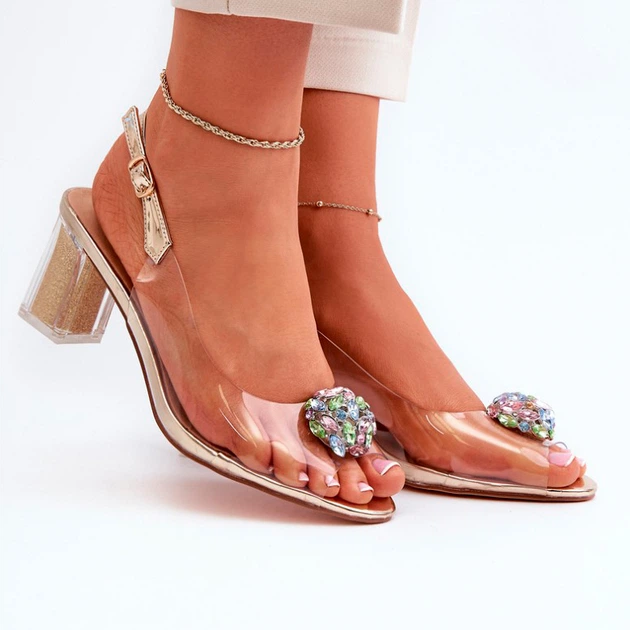 Жіночі босоніжки S.Barski D&A MR38-454 39 Золотисті (5905677166057) - зображення 5