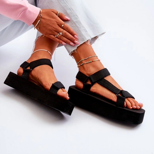 Жіночі сандалії Edireda 38 Чорні (5905677159967) - зображення 3