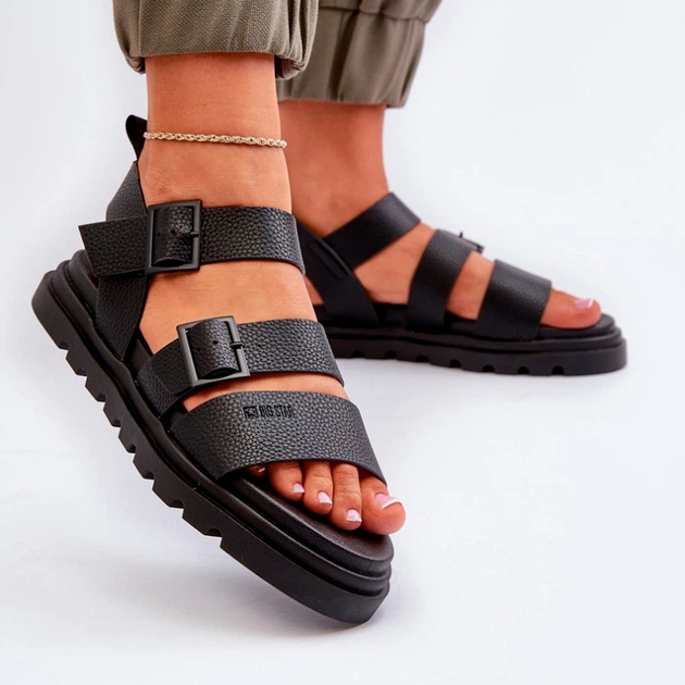 Sandały damskie płaskie Big Star NN274065 39 Czarne (5900714757717) - obraz 4