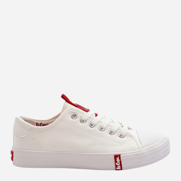 Trampki damskie materiałowe Lee Cooper LCW-24-31-2239 41 Białe (5904292147878) - obraz 1