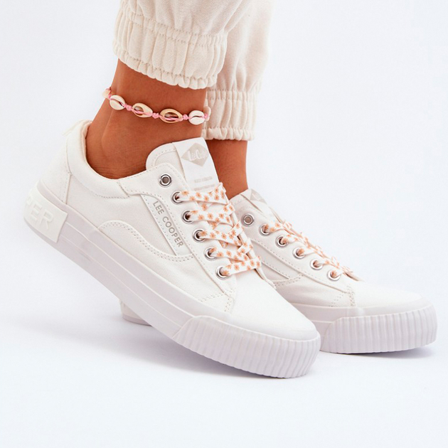 Tenisówki damskie do kostki Lee Cooper LCW-24-31-2170 40 Białe (5904292136643) - obraz 5