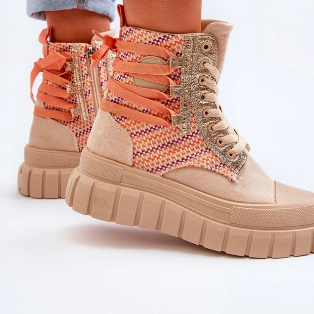 Trzewiki damskie wysokie Kernia 39 Beżowe (5905677082142) - obraz 6