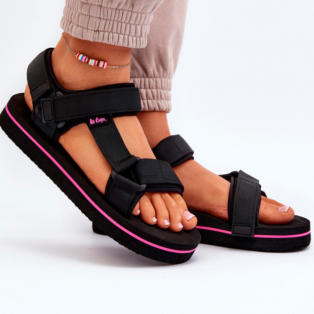 Жіночі сандалії Lee Cooper LCW-24-05-2751L 37 Чорні (5904292170678) - зображення 4