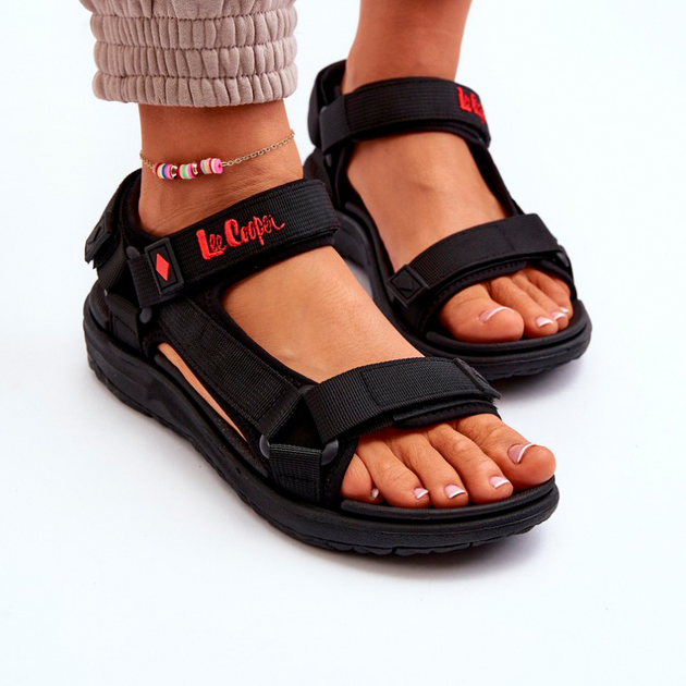 Sandały damskie sportowe Lee Cooper LCW-24-34-2615 37 Czarne (5904292166701) - obraz 6