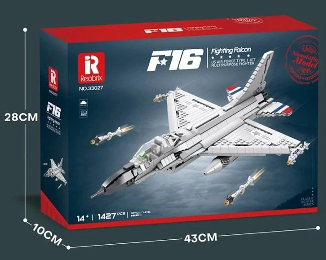 Конструктор літак F16 Reobrix 33027 Реактивний літак Fighting