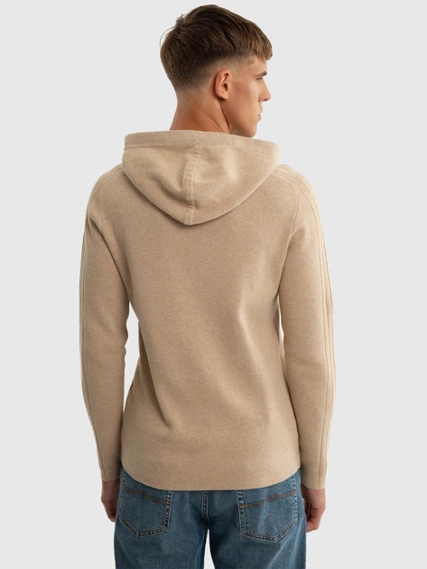Sweter męski z kapturem Big Star Hoods 800 M Beżowy (5900714768164) - obraz 2