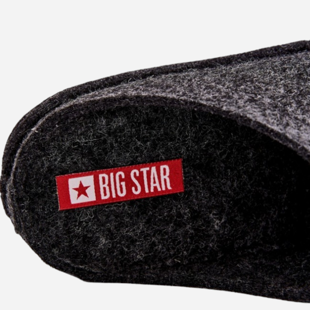 Чоловічі домашні капці з закритим носком Big Star KK176003 41 Чорні (5900714581237) - зображення 6