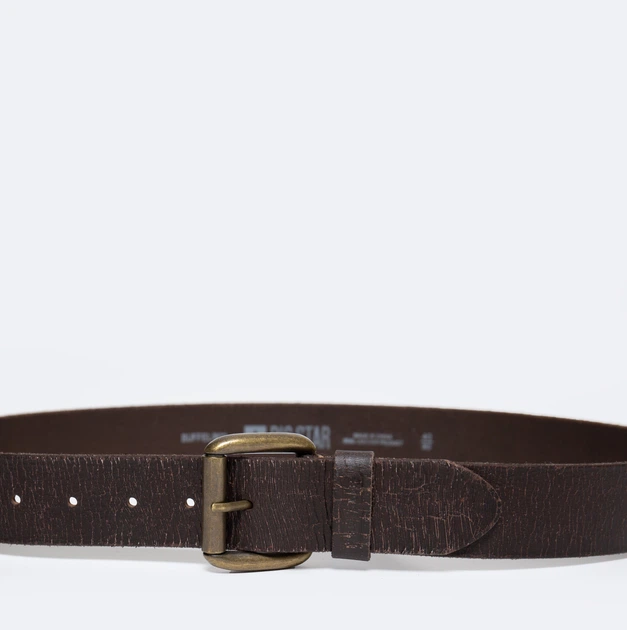 Ремінь чоловічий з натуральної шкіри Big Star Buffel 803 L Коричневий (5900714776756) - зображення 4