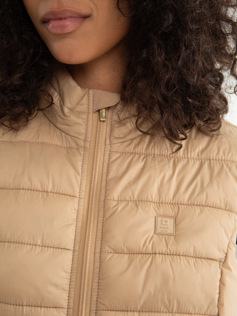 Теплий жилет короткий жіночий Big Star Trinoe 801 L Бежевий (5900714776312) - зображення 5