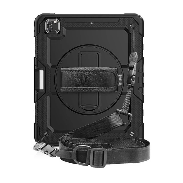 Чехол ARM Cover Apple iPad Pro 12.9" (2021) противоударный с ремнём и подставкой 360° Black - Фото 2 Чехол ARM Cover Apple iPad Pro 12.9" (2021) противоударный с ремнём и подставкой 360° Black - изображение 2