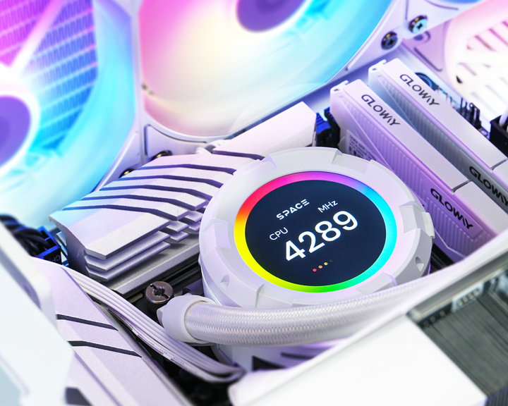 Система жидкостного охлаждения ID-COOLING Space LCD SL240 XE White - изображение 11