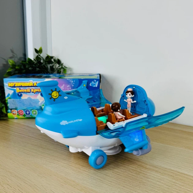 Детская игрушка WToys Музыкальный самолет "Веселые крылья" украинская озвучка 27 см × 11 см × 12.5 см (93392) - изображение 4