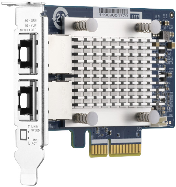 Мережевий адаптер QNAP LAN Card 2x 5GbE RJ45 PCIe (QXG-5G2T-111C) - зображення 1