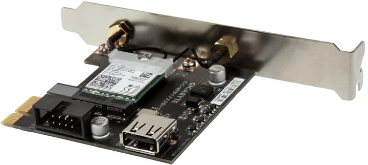 Мережевий адаптер Gigabyte Wireless-AC 9260 WLAN AC & Bluetooth 5.1 (PCIe x1) (GC-WB1733D-I) - зображення 3