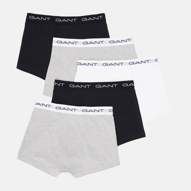 Набор трусов шортов мужских хлопковых GANT Trunk 5-Pack 900015003-94 M 5 шт Черный/Белый/Серый (7325707444937) - изображение 2