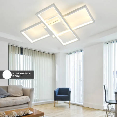 Управляемая светодиодная люстра Esllse SVEN 70W 3S SMART 550х360х75-WHITE-220-IP20 - изображение 3