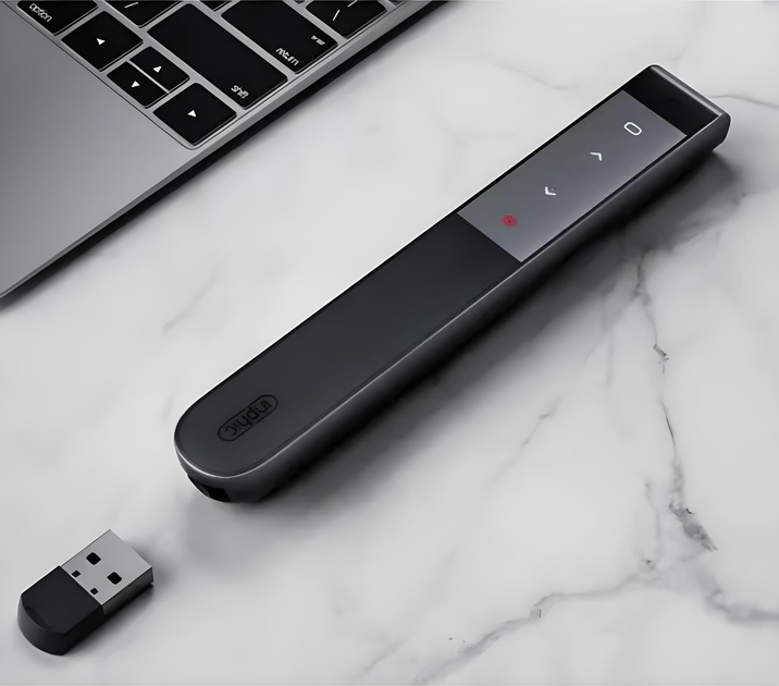 Пульт презентер INPHIC PL1 для презентацій, з USB2.4G, на акумуляторі, з лазерною указкою, чорний - зображення 6