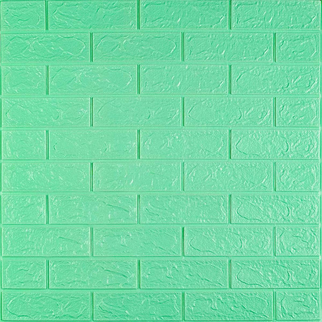 3D панель самоклеющаяся кирпич Мята 700x770x3мм (012-3) SW-00000233 - изображение 1