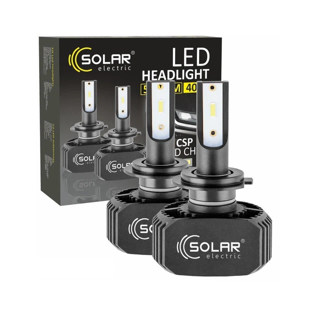 Автолампа SOLAR H7 LED 12/24V 40W 5000Lm 6000K, CSP1860 (8207) - зображення 2