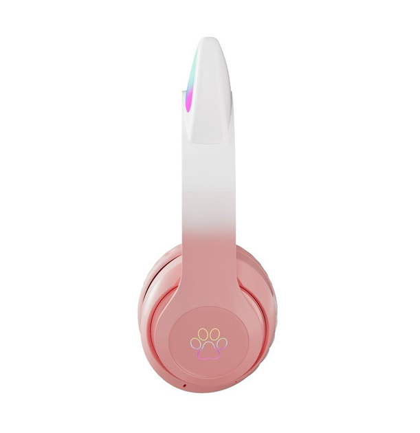 Наушники с котячими ушками Bluetooth Hoco W42 Adventure — Cherry Blossom (016i) - изображение 3