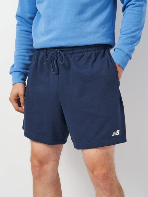 Шорти бавовняні короткі чоловічі New Balance Small Logo MS41520 2XL Сині (197375395128) - зображення 4