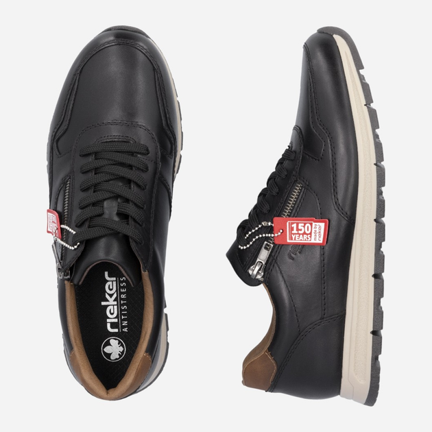Buty sportowe męskie RIEKER B0504-00 43 (9UK) 28.5 cm Czarne (4061811337347) - obraz 10
