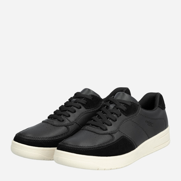 Sneakersy męskie skórzane RIEKER B7806-00 44 (9.5UK) 29 cm Czarne (4061811302352) - obraz 3