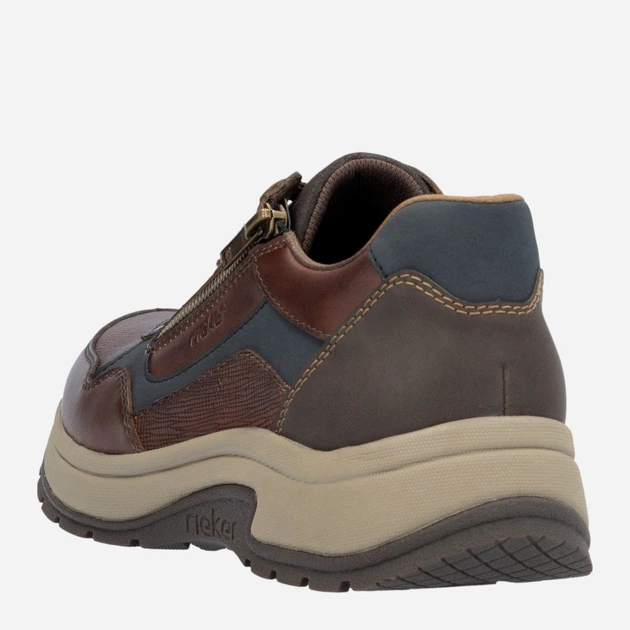 Sneakersy męskie RIEKER 11001-25 46 (11UK) 30.3 cm Brązowe (4061811416738) - obraz 7