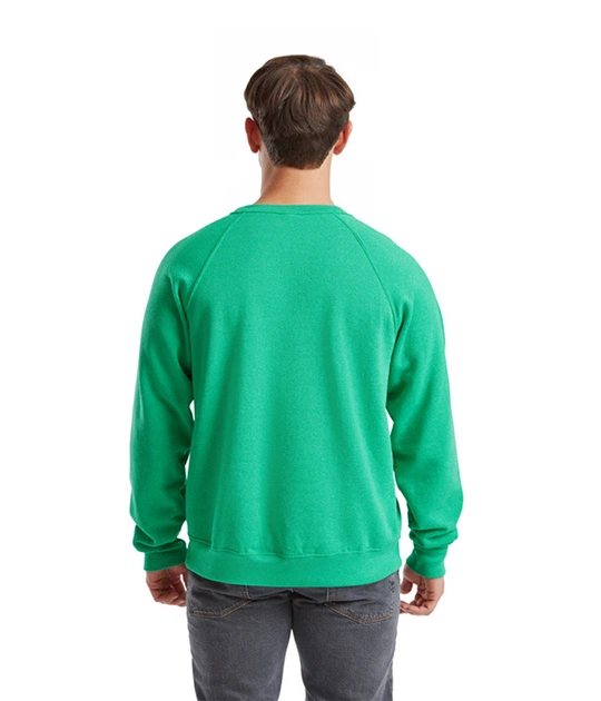 Пуловер Fruit of the Loom Classic set-in sweat L Зеленый Меланж (0622020RXL) - изображение 3