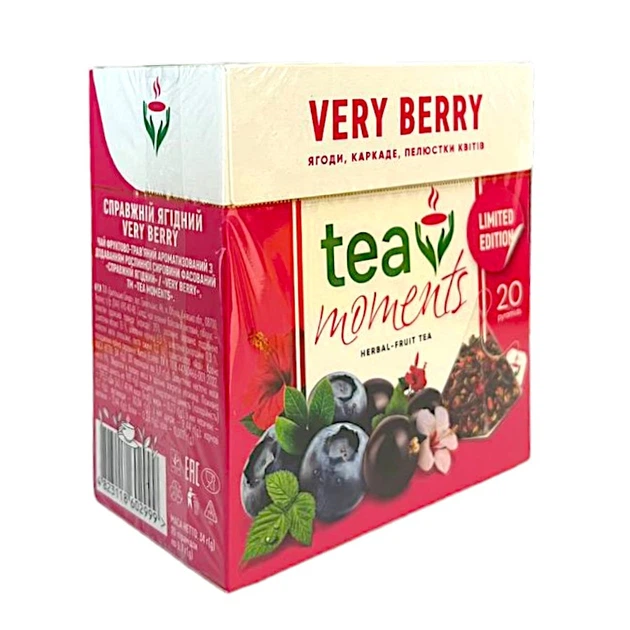 Фруктово-ягідний Curtis у новому дизайні Tea Moments Very Berry в пірамідках 20 шт. - зображення 2