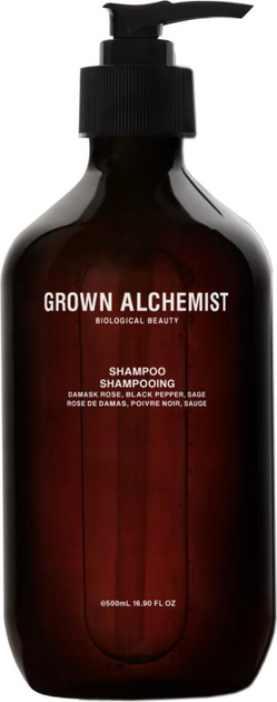 Акція на Живильний шампунь Grown Alchemist Shampoo Damask Rose, Black Pepper, Sage 500 мл від Rozetka