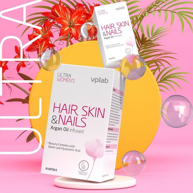 Multiwitaminy dla kobiet VPLab Ultra Women's Hair, Skin & Nails 90 kapsułek (5060730361753) - obraz 10