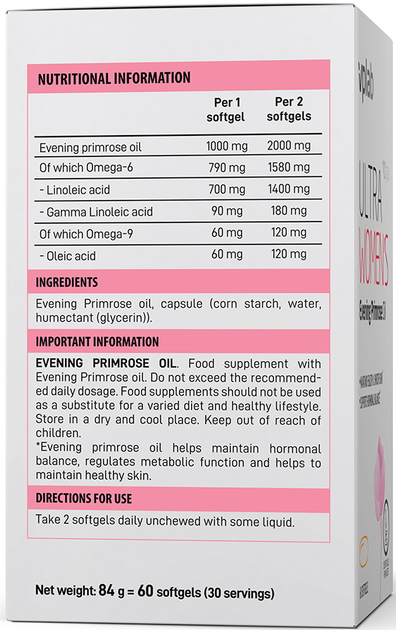 Multiwitaminy dla kobiet VPLab Ultra Women's Evening Primrose Oil 60 kapsułek (5060255359624) - obraz 4