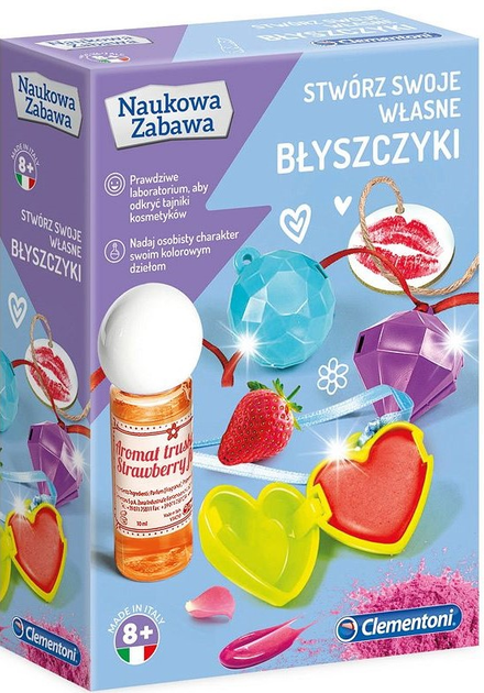 Zestaw naukowy Clementoni Stwórz swoje błyszczyki (8005125500666) - obraz 1