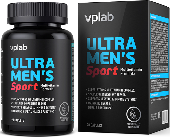 Multiwitaminy dla mężczyzn VPLab Ultra Men's Sport Multivitamin Formula 90 kapsułek (5060255351406) - obraz 3